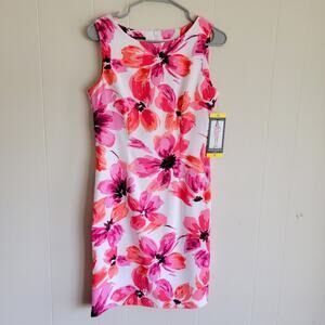 Mario Serrani Pink and White Floral Mini Dress